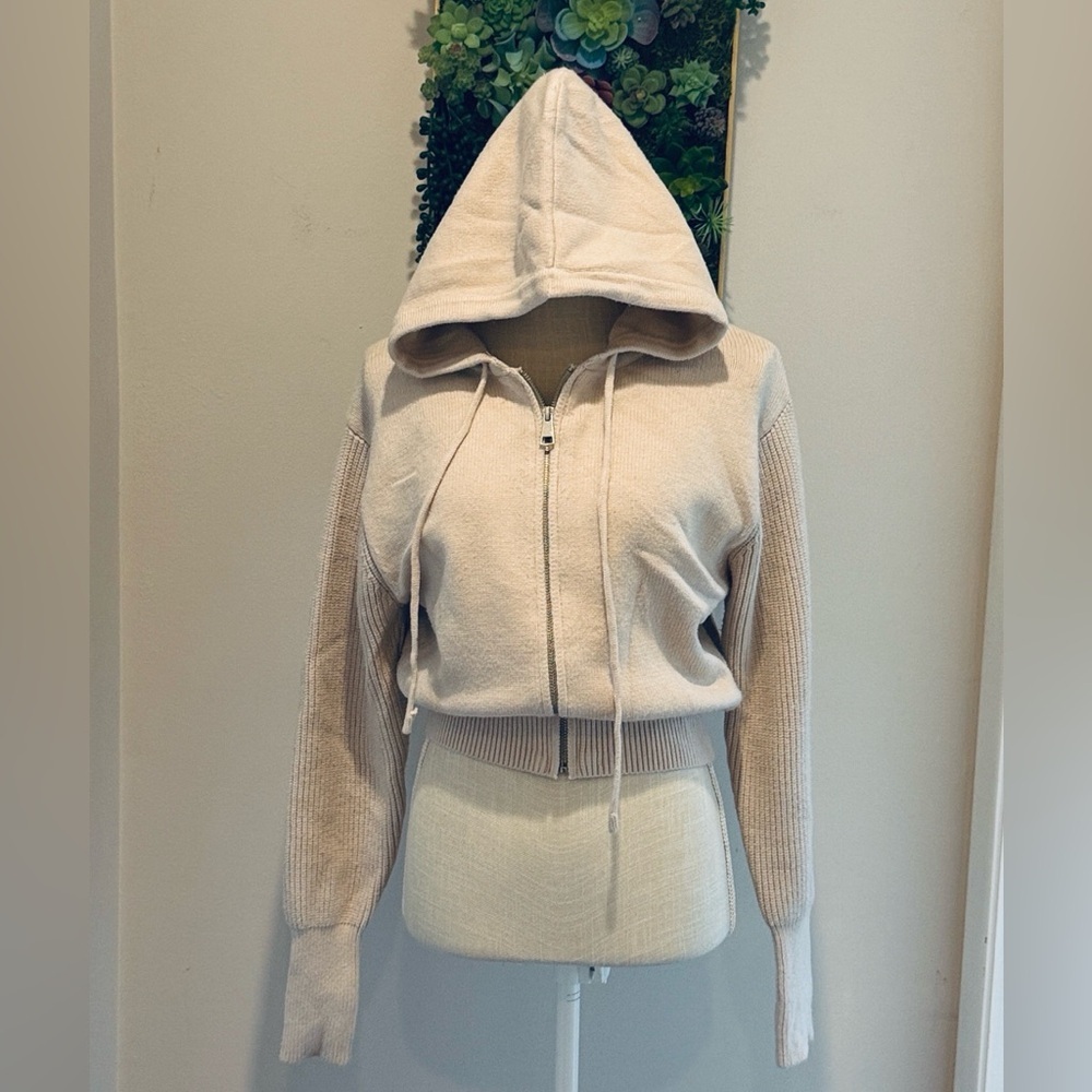 Sincerely Jules Knit Hoodie Sweater Jacket.